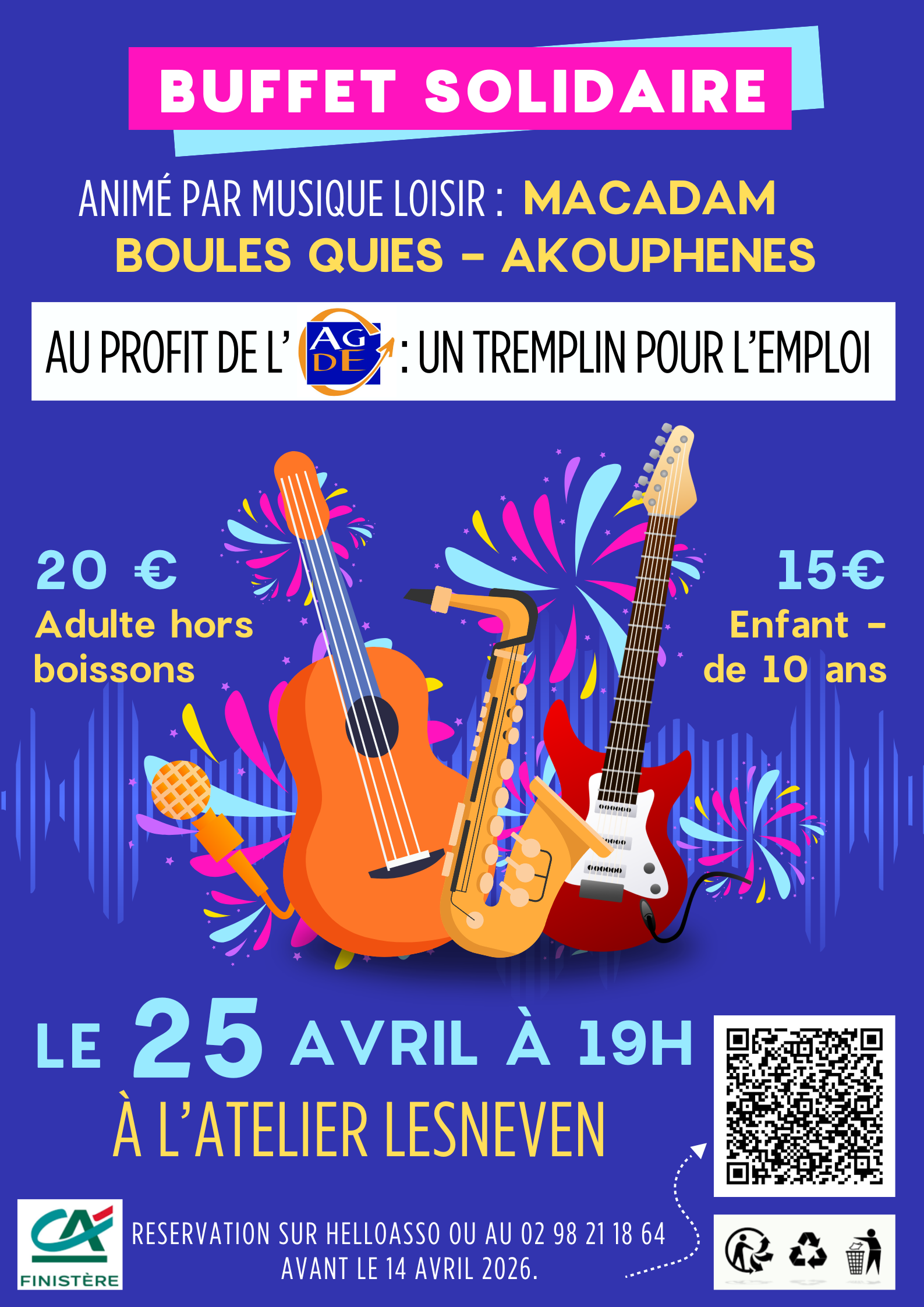 Buffet solidaire au profit de l'AGDE:Un tremplin pour l'emploi.